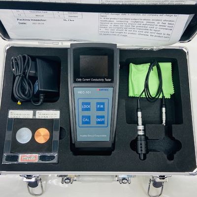 HEC-101 60KHz Эдди Тест электропроводности тока % IACS MS/m Двойной блок Авто Компенсация температуры Алюминиевый медный сплав Проводимость измеритель