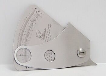 Портативный многофункциональный сварочный шаблон в форме веера для измерения угловых швов, подрезов и зазоров